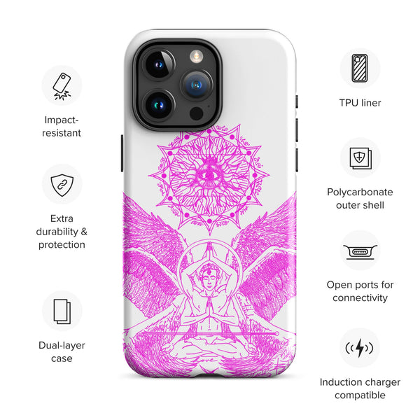 sovereignarm.com Glossy / iPhone 15 Pro Max Angel Meditation Tough Case for iPhone®