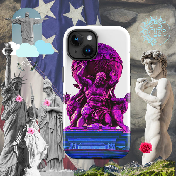 sovereignarm.com Glossy / iPhone 15 Titan God Atlas Tough Case for iPhone®