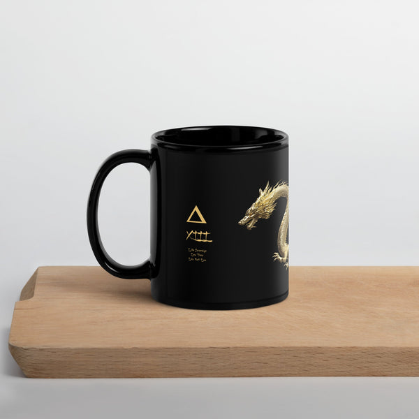 sovereignarm.com Golden Dragon Black Glossy Mug