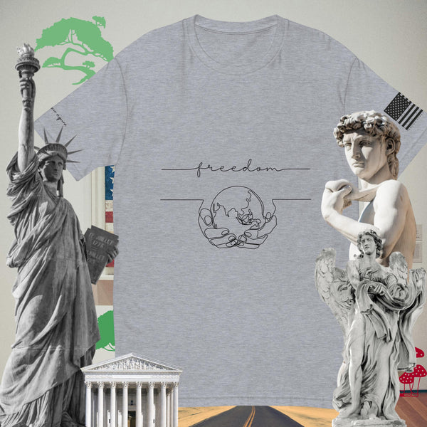 sovereignarm.com Heather Grey / XS World Freedom Short Sleeve T-shirt