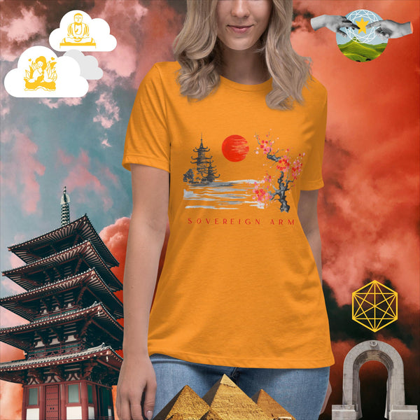 sovereignarm.com Heather Marmalade / S Solar Cherry Blossoms v1.0 Women's Relaxed T-Shirt