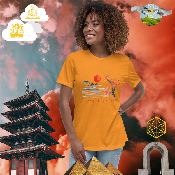 sovereignarm.com Heather Marmalade / S Solar Cherry Blossoms v1.3 Women's Relaxed T-Shirt