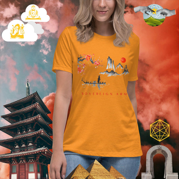 sovereignarm.com Heather Marmalade / S Solar Cherry Blossoms v1.4 Women's Relaxed T-Shirt