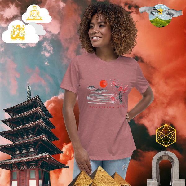 sovereignarm.com Heather Mauve / S Solar Cherry Blossoms v1.3 Women's Relaxed T-Shirt