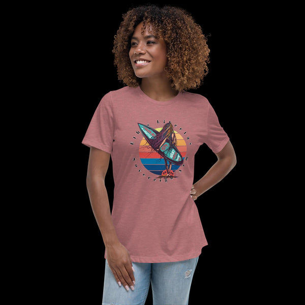 sovereignarm.com Heather Mauve / S Surf Art V1.1 Women's Relaxed T-Shirt