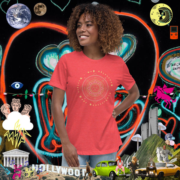 sovereignarm.com Heather Red / S Sacred Geo V1.0 Women's Relaxed T-Shirt