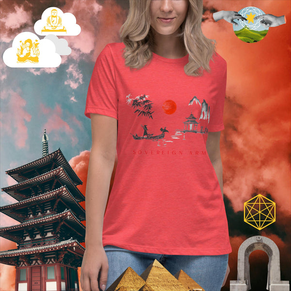 sovereignarm.com Heather Red / S Solar Boat Ride v1.2 Women's Relaxed T-Shirt