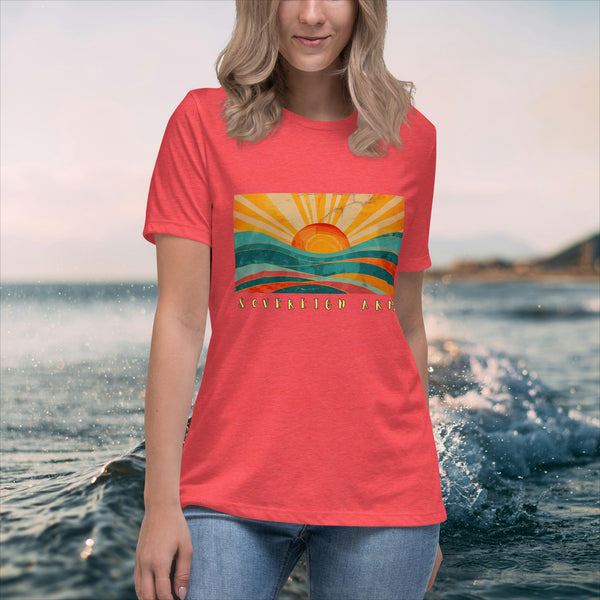 sovereignarm.com Heather Red / S Solar Waves Women's Relaxed T-Shirt