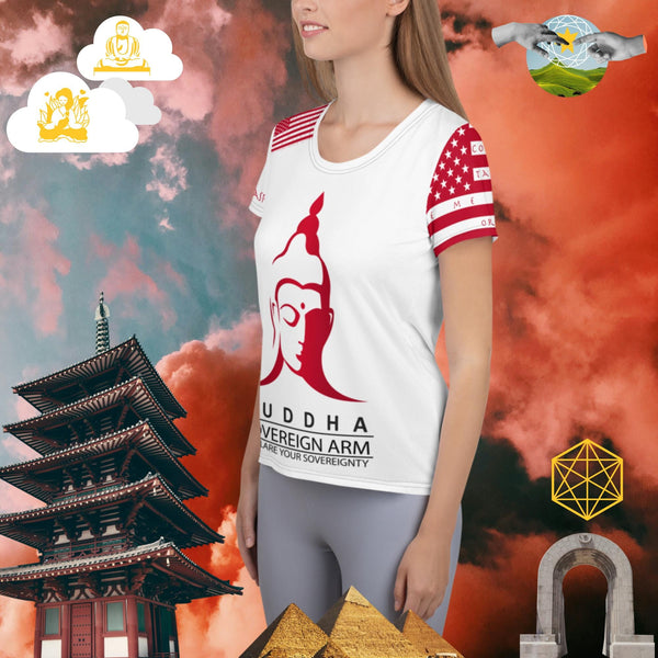 sovereignarm.com Hero, Buddha All-Over Print Women's Athletic T-shirt