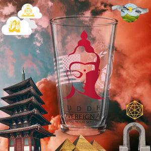 sovereignarm.com Hero, Buddha Shaker pint glass