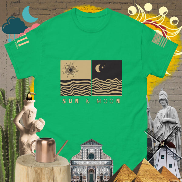 sovereignarm.com Irish Green / S Sun & Moon Solar Waves Men's classic tee