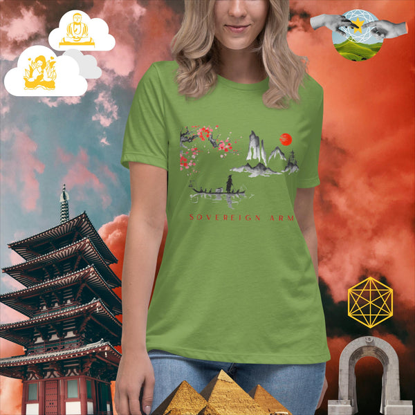 sovereignarm.com Leaf / S Solar Cherry Blossoms v1.4 Women's Relaxed T-Shirt