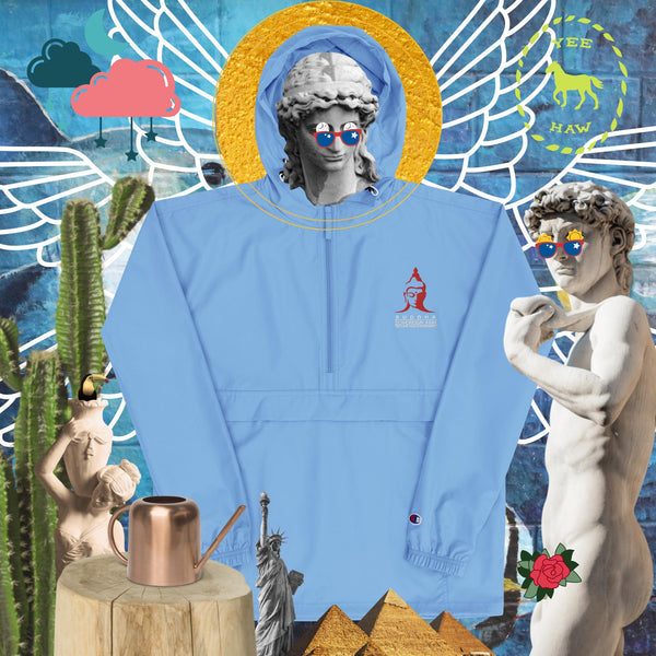 sovereignarm.com Light Blue / S Hero Buddha Embroidered Champion Packable Jacket