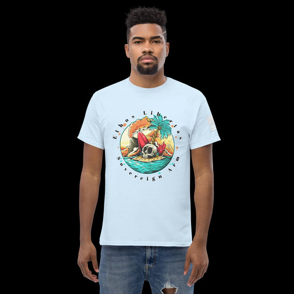 sovereignarm.com Light Blue / S Surf Art V1.0 Ethos Libertas Men's classic tee