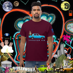 sovereignarm.com Maroon / S Pop Art Blue Car Men's classic tee