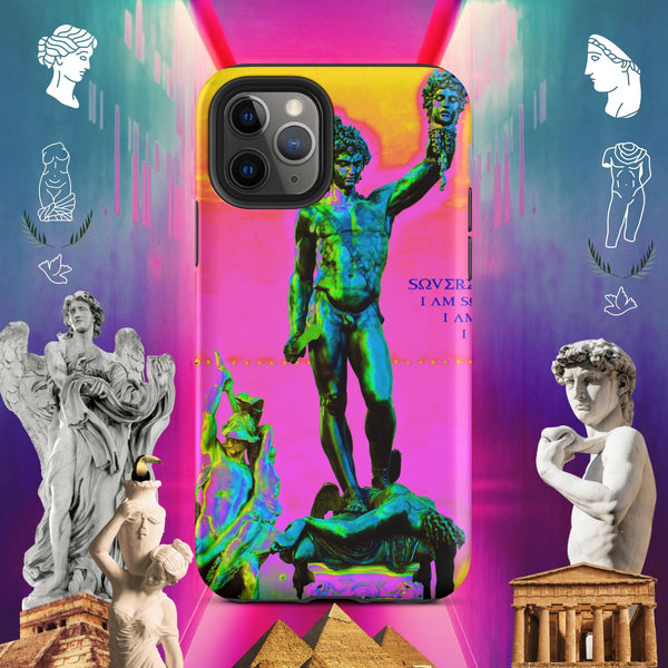 sovereignarm.com Matte / iPhone 11 Pro Hero Perseus, Hott Pink and yellow Tough Case for iPhone®