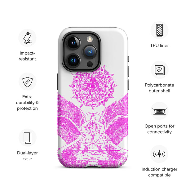 sovereignarm.com Matte / iPhone 15 Pro Angel Meditation Tough Case for iPhone®