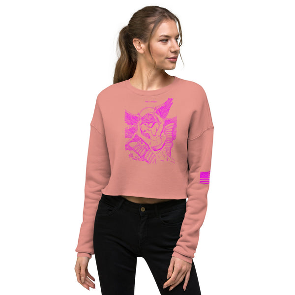 sovereignarm.com Mauve / S The Lovers, Eros and Psyche Crop Sweatshirt