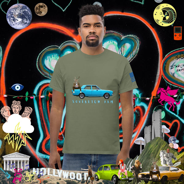 sovereignarm.com Military Green / S Pop Art Blue Car Men's classic tee