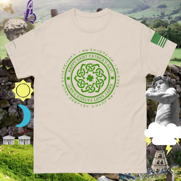 sovereignarm.com Natural / S Irish Luck Celtic Weave I am Lucky Men's classic tee