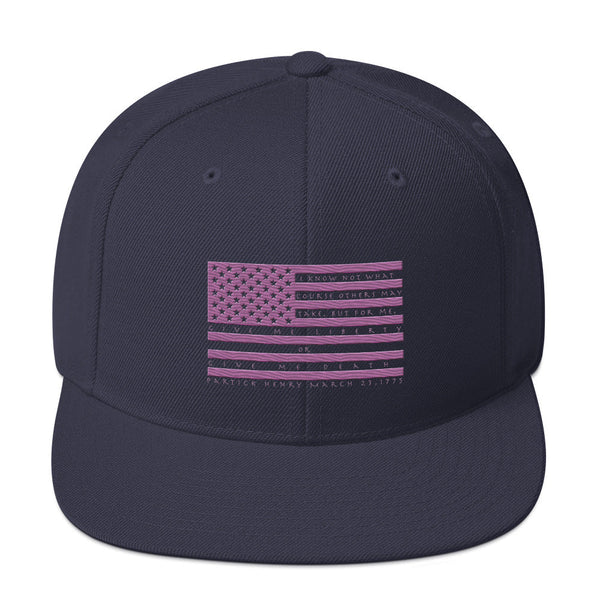 sovereignarm.com Navy Give me Liberty or give me death Hott pink Snapback Hat