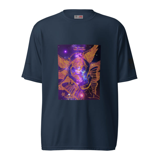 sovereignarm.com Navy / S ERos and Psyche Cosmic Embrace Unisex performance crew neck t-shirt