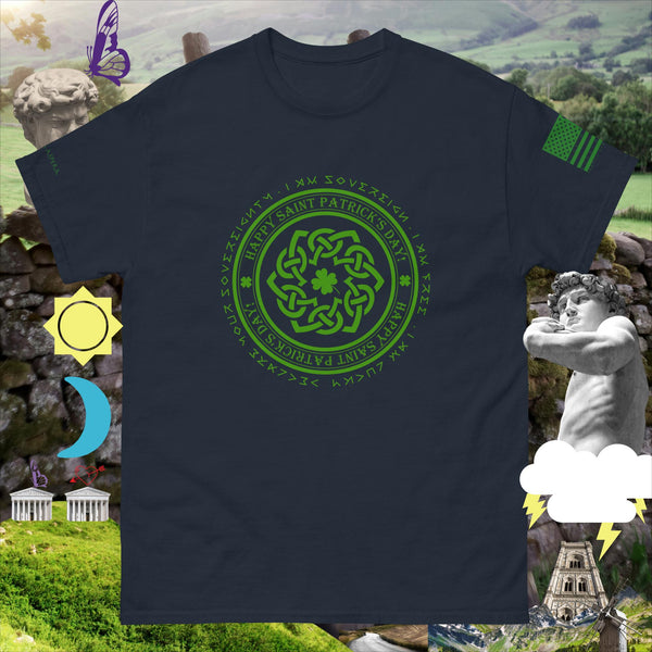 sovereignarm.com Navy / S Irish Luck Celtic Weave I am Lucky Men's classic tee