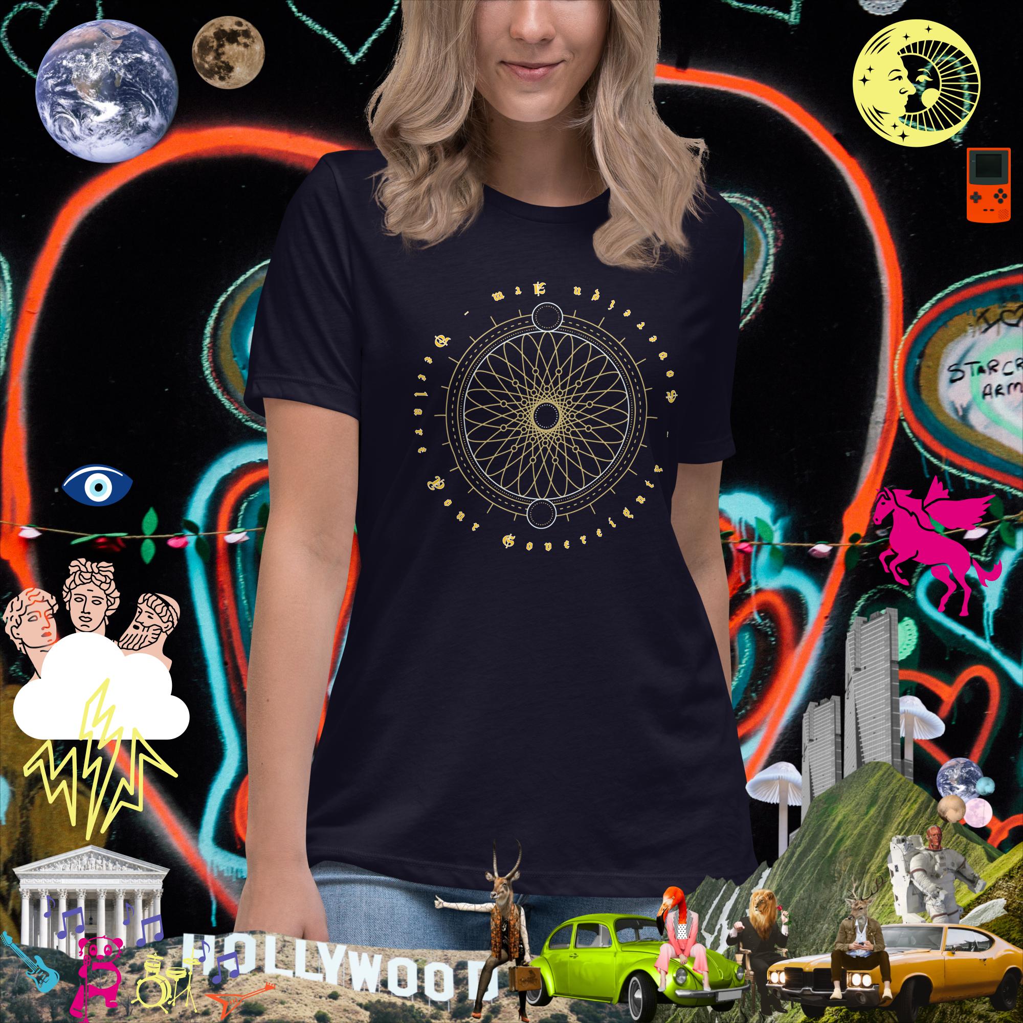 sovereignarm.com Navy / S Sacred Geo V1.1 Women's Relaxed T-Shirt