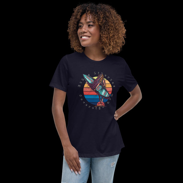 sovereignarm.com Navy / S Surf Art V1.1 Women's Relaxed T-Shirt