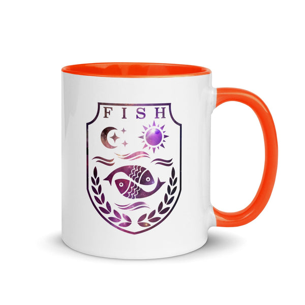 sovereignarm.com Orange / 11 oz Fish Family Christmas Mug with Color Inside