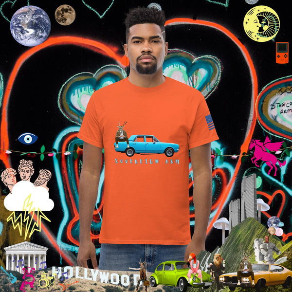 sovereignarm.com Orange / S Pop Art Blue Car Men's classic tee