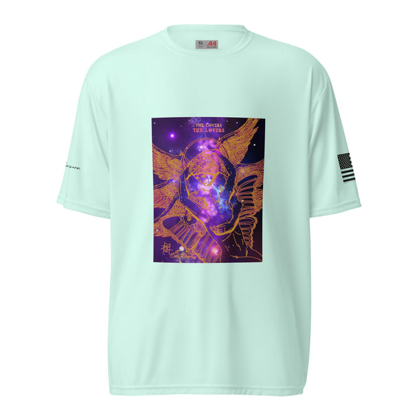 sovereignarm.com Pastel Mint / S ERos and Psyche Cosmic Embrace Unisex performance crew neck t-shirt