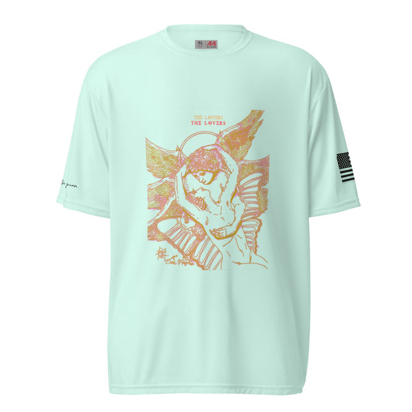 sovereignarm.com Pastel Mint / S Eros and Psyche Embrace Unisex performance crew neck t-shirt