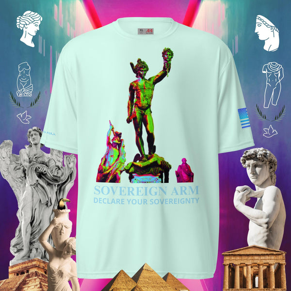 sovereignarm.com Pastel Mint / S Hero Perseus, Declare your sovereignty Unisex performance crew neck t-shirt