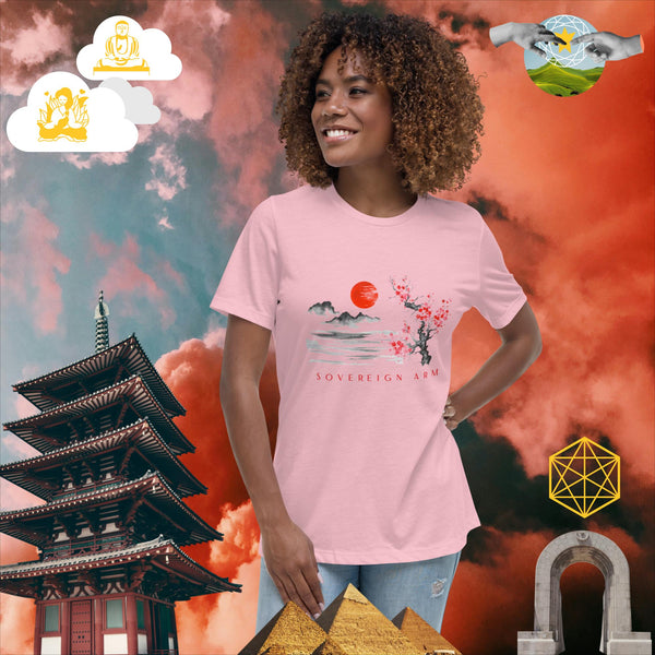 sovereignarm.com Pink / S Solar Cherry Blossoms v1.3 Women's Relaxed T-Shirt