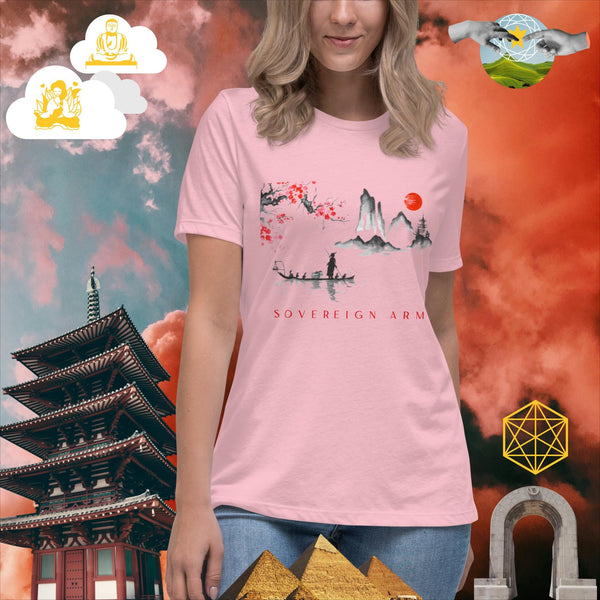 sovereignarm.com Pink / S Solar Cherry Blossoms v1.4 Women's Relaxed T-Shirt