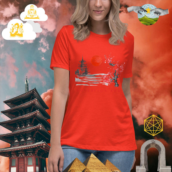 sovereignarm.com Poppy / S Solar Cherry Blossoms v1.0 Women's Relaxed T-Shirt