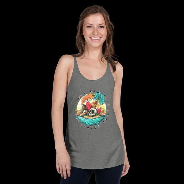 sovereignarm.com Premium Heather / XS Surf Art V1.0 Women's Racerback Tank