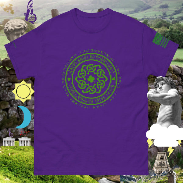 sovereignarm.com Purple / S Irish Luck Celtic Weave I am Lucky Men's classic tee