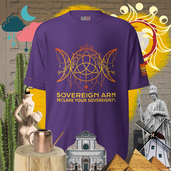 sovereignarm.com Purple / S Moon Triple Goddess, Declare your Sovereignty, Unisex performance crew neck t-shirt