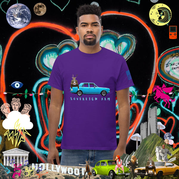 sovereignarm.com Purple / S Pop Art Blue Car Men's classic tee