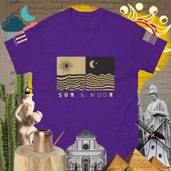 sovereignarm.com Purple / S Sun & Moon Solar Waves Men's classic tee