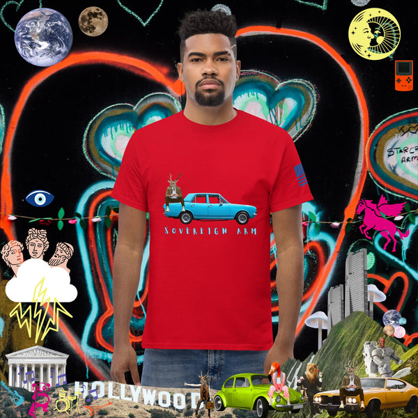 sovereignarm.com Red / S Pop Art Blue Car Men's classic tee