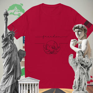 sovereignarm.com Red / XS World Freedom Short Sleeve T-shirt