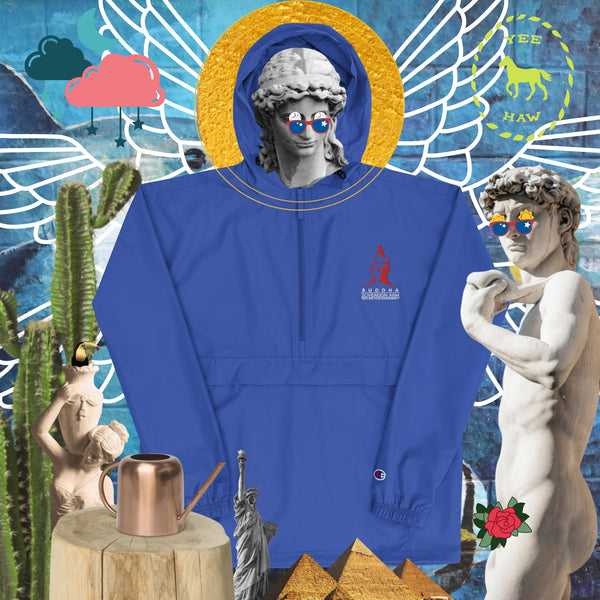 sovereignarm.com Royal Blue / S Hero Buddha Embroidered Champion Packable Jacket