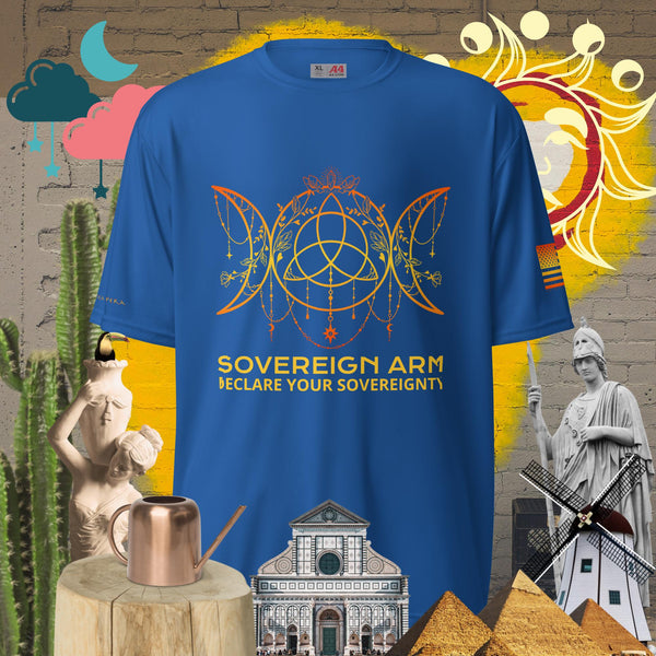 sovereignarm.com Royal / S Moon Triple Goddess, Declare your Sovereignty, Unisex performance crew neck t-shirt