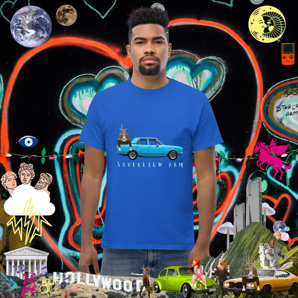 sovereignarm.com Royal / S Pop Art Blue Car Men's classic tee