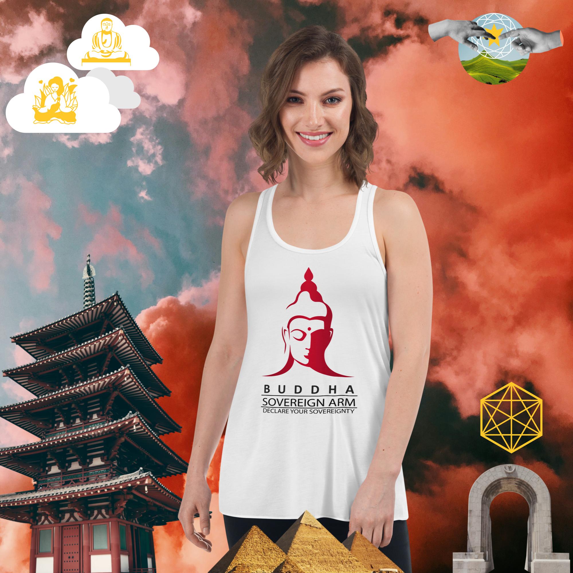 sovereignarm.com S Hero, Buddha Women's Flowy Racerback Tank