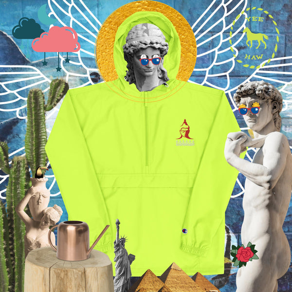 sovereignarm.com Safety Green / S Hero Buddha Embroidered Champion Packable Jacket