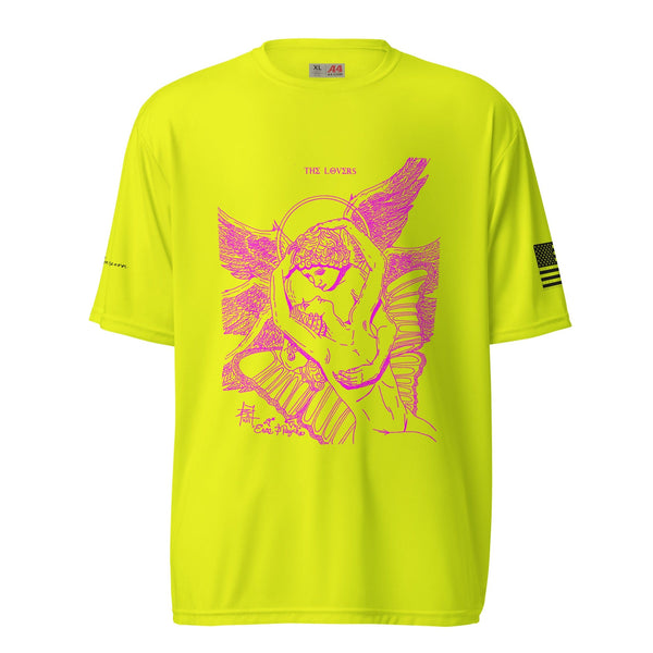 sovereignarm.com Safety Yellow / S The Lovers Eros and Psyche Hott Pink!! Unisex performance crew neck t-shirt